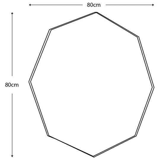 Gallery Bowie Champagne Octagon Mirror, 80Cm