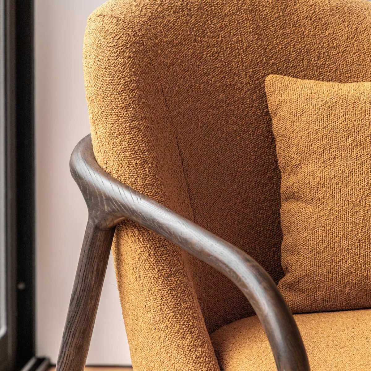 Gallery Alegra Ochre Fabric Armchair