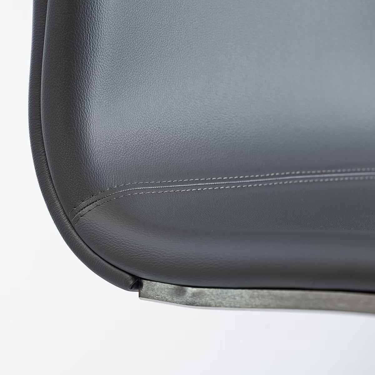 Peressini Rio Grey Faux Leather Dining Chair, 2 Pack