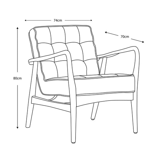 Gallery Humber Dark Grey Linen Armchair