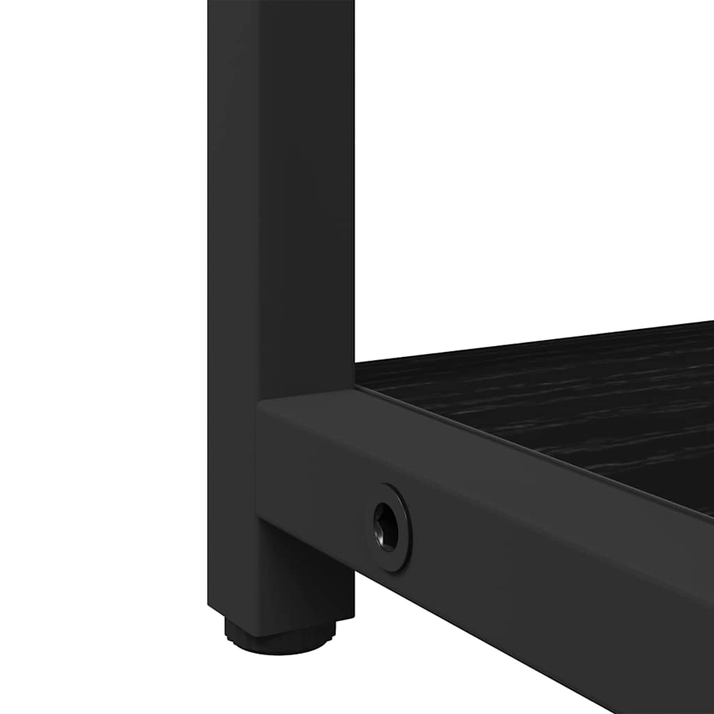 3 Piece Bathroom Furniture Set Black Oak Engineered Wood