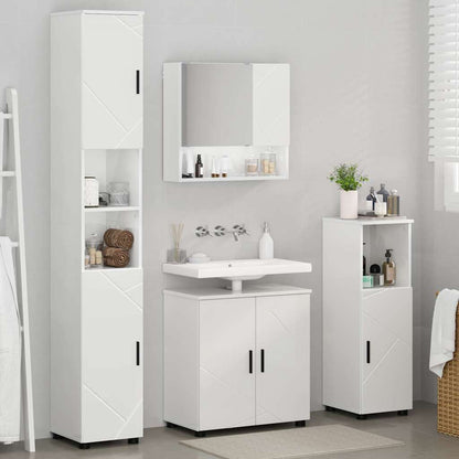 Bathroom Furniture Set 4 pcs High gloss white 61 x 35 x 64 cm