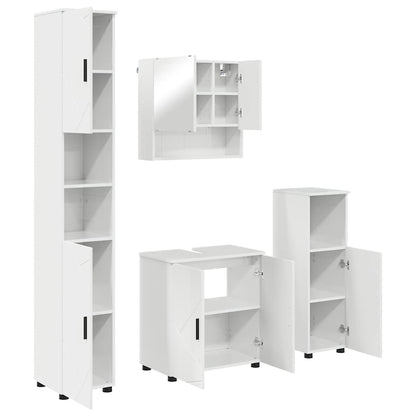 Bathroom Furniture Set 4 pcs High gloss white 61 x 35 x 64 cm