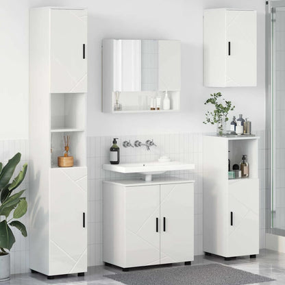 Bathroom Furniture Set 5 pcs High gloss white 61 x 35 x 64 cm
