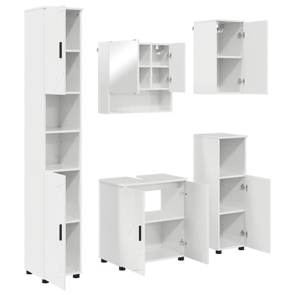 Bathroom Furniture Set 5 pcs High gloss white 61 x 35 x 64 cm