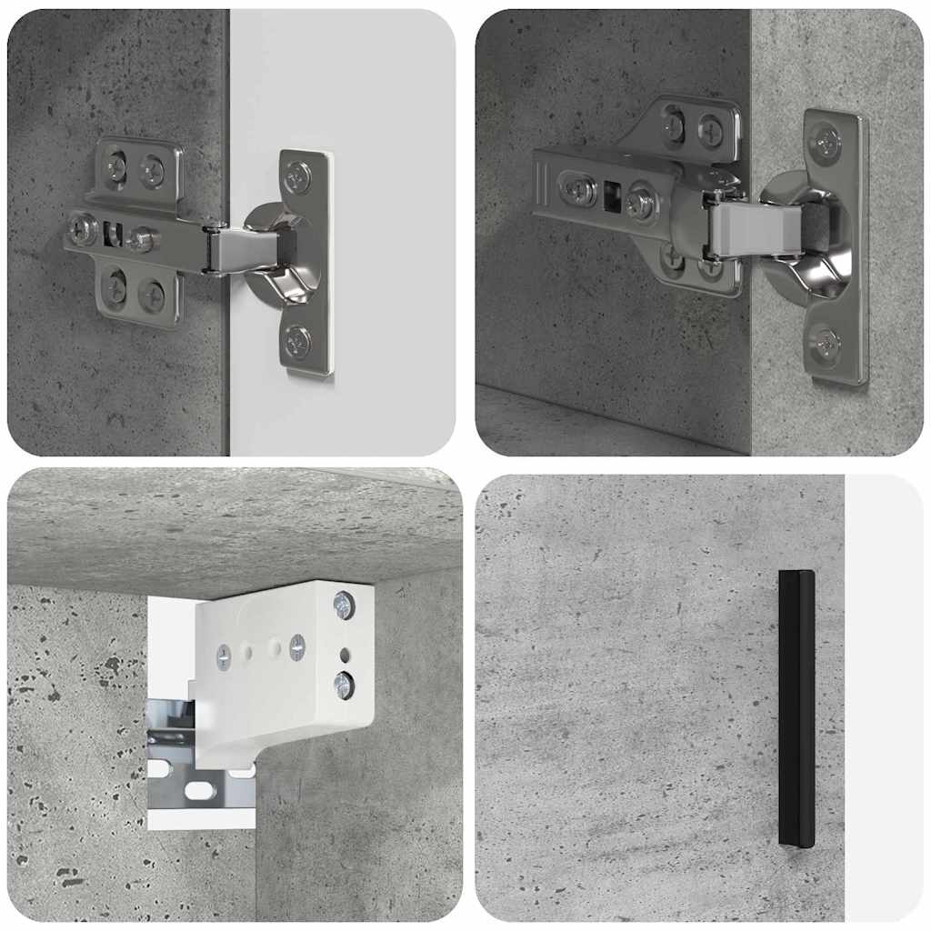 Bathroom Furniture Set 5 pcs Concrete grey 61 x 35 x 64 cm