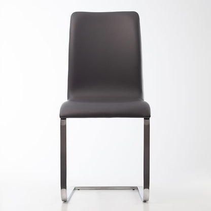 Peressini Rio Grey Faux Leather Dining Chair, 2 Pack