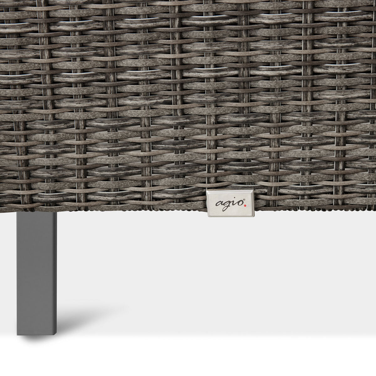 Modern Luxury Agio Maricopa 7 Piece Woven Dining Set with Padded Seats + Cover