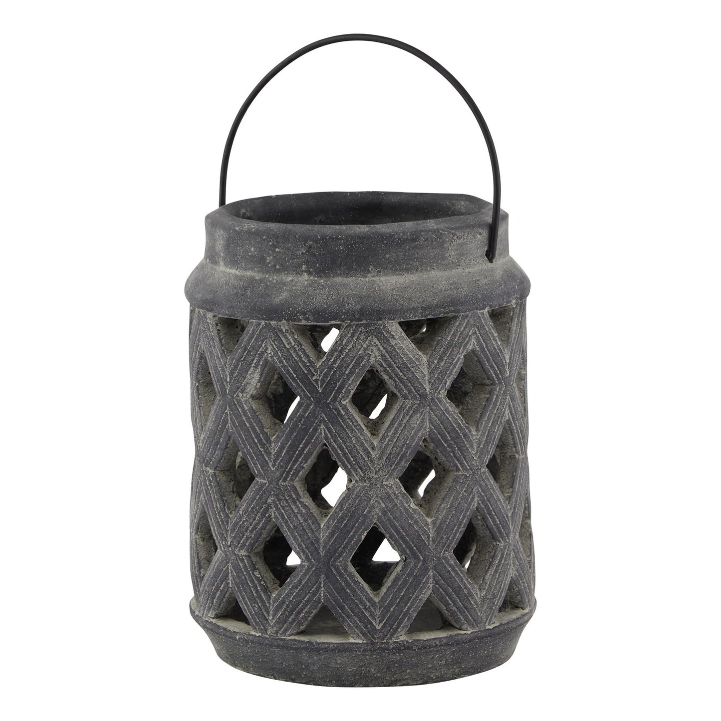 Decorative lantern with geometric pattern on a white background