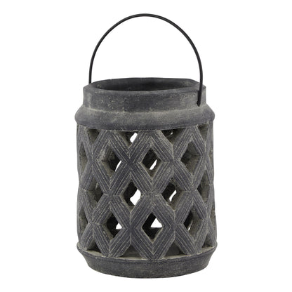 Decorative lantern with geometric pattern on a white background