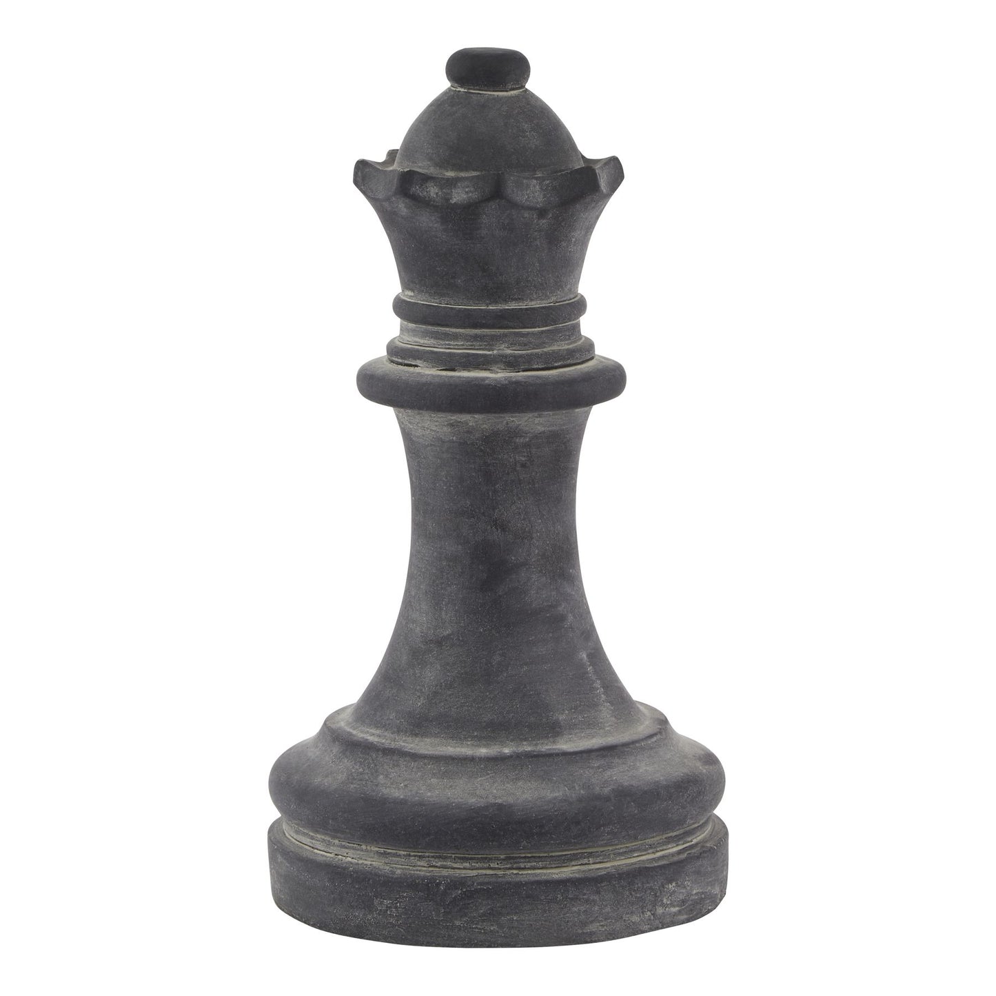 Large black chess piece on a white background
