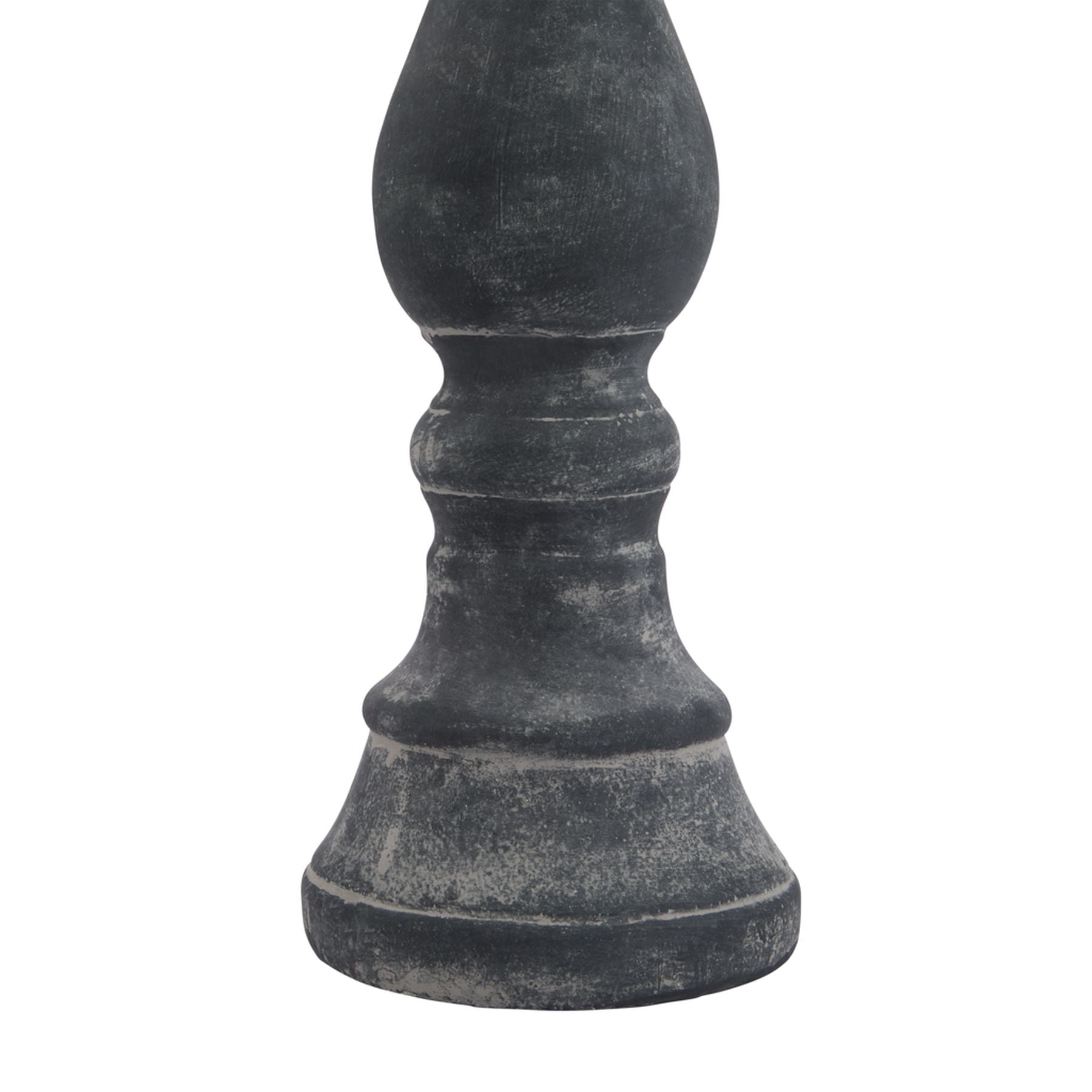 Decorative black pedestal on a white background