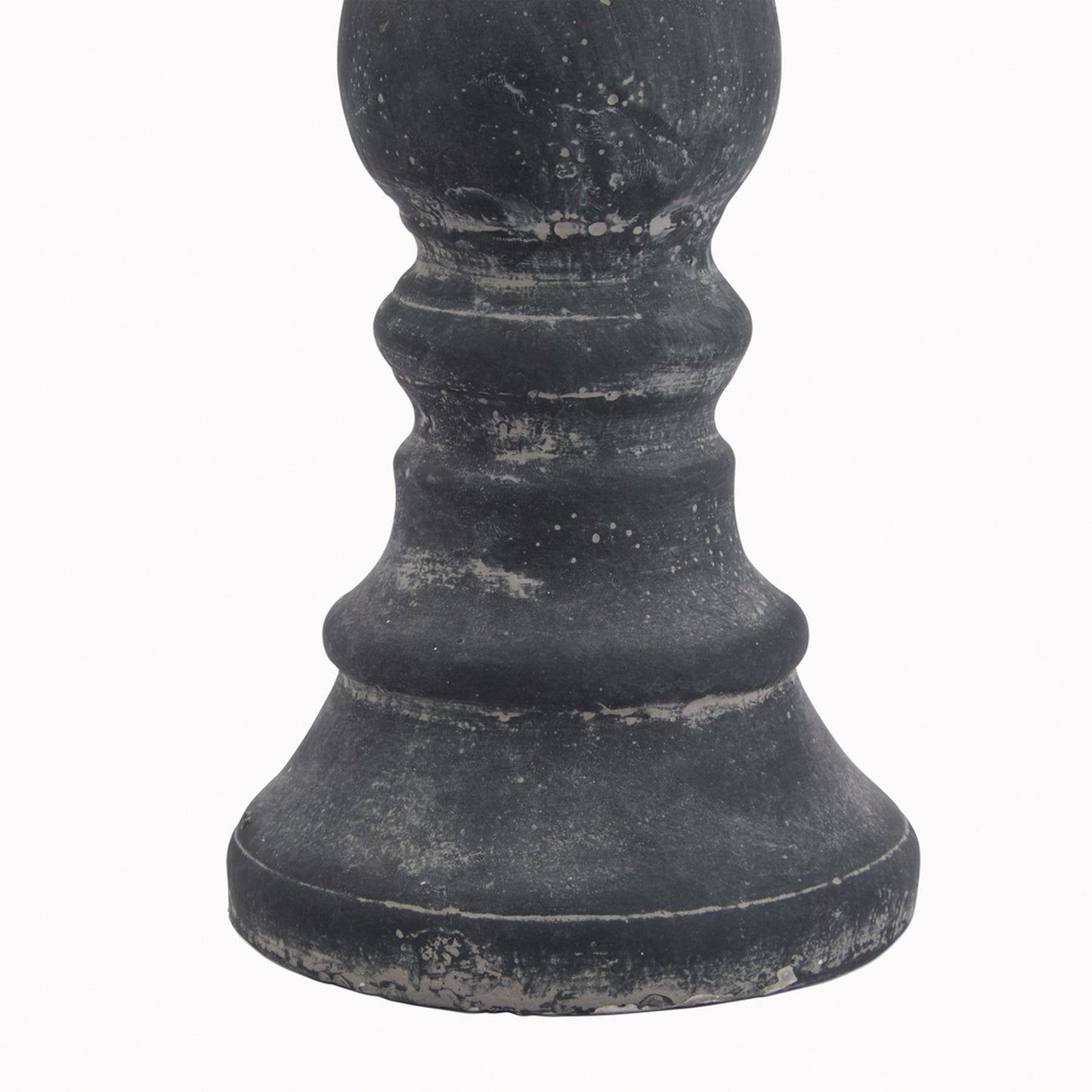 Black stone pedestal on a white background
