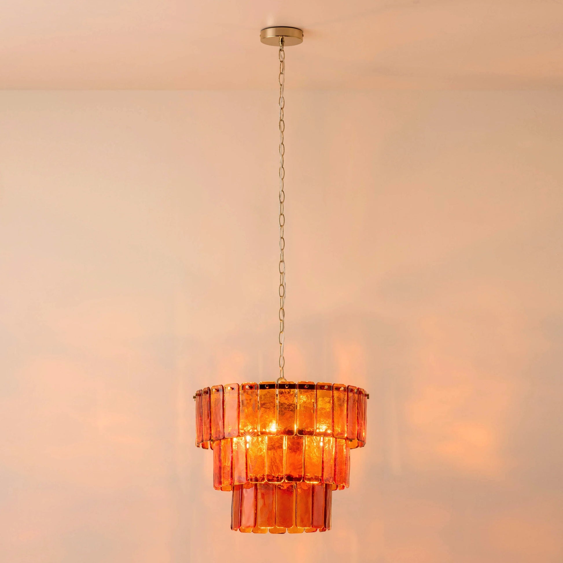 Amber large glass chandelier ceiling light  Chandelier BlissVeranda