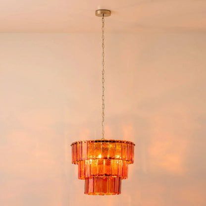 Amber large glass chandelier ceiling light  Chandelier BlissVeranda