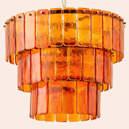 Amber large glass chandelier ceiling light  Chandelier BlissVeranda
