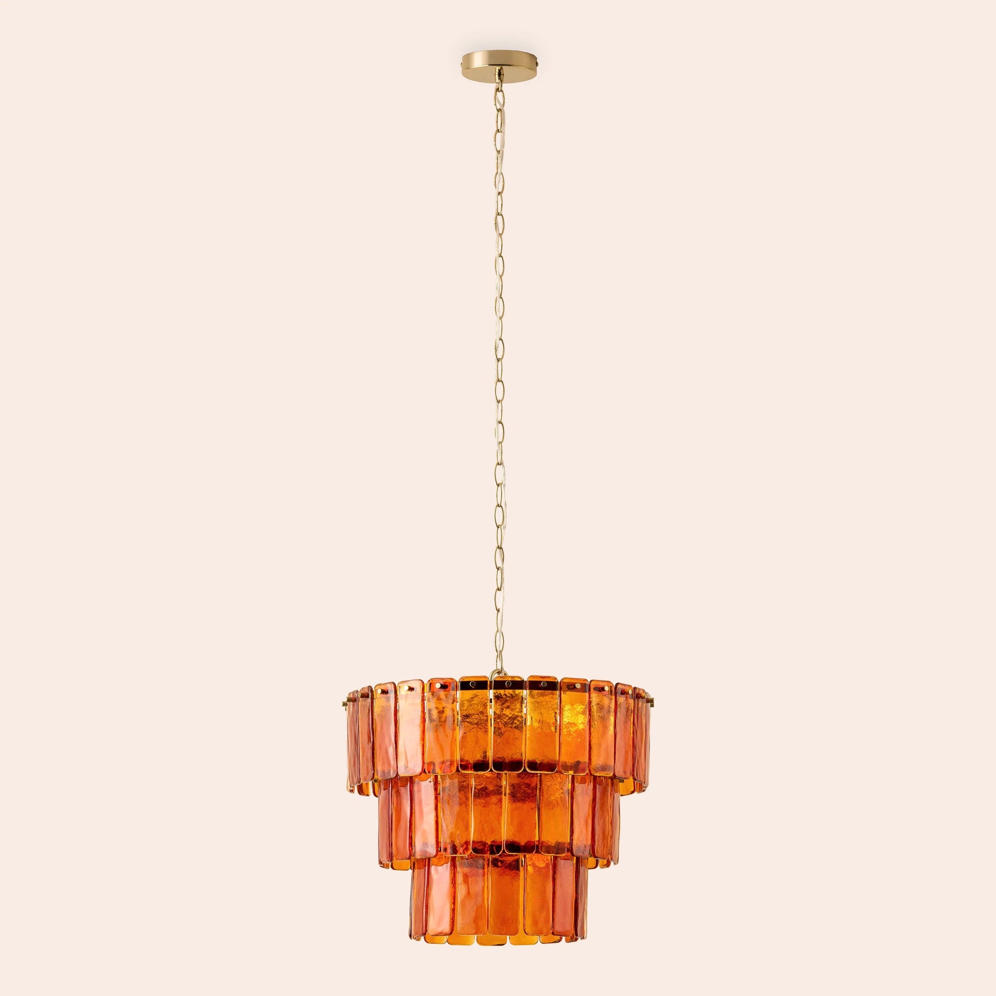 Amber large glass chandelier ceiling light  Chandelier BlissVeranda