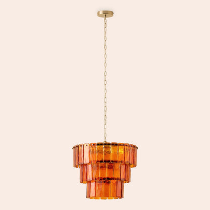 Amber large glass chandelier ceiling light  Chandelier BlissVeranda