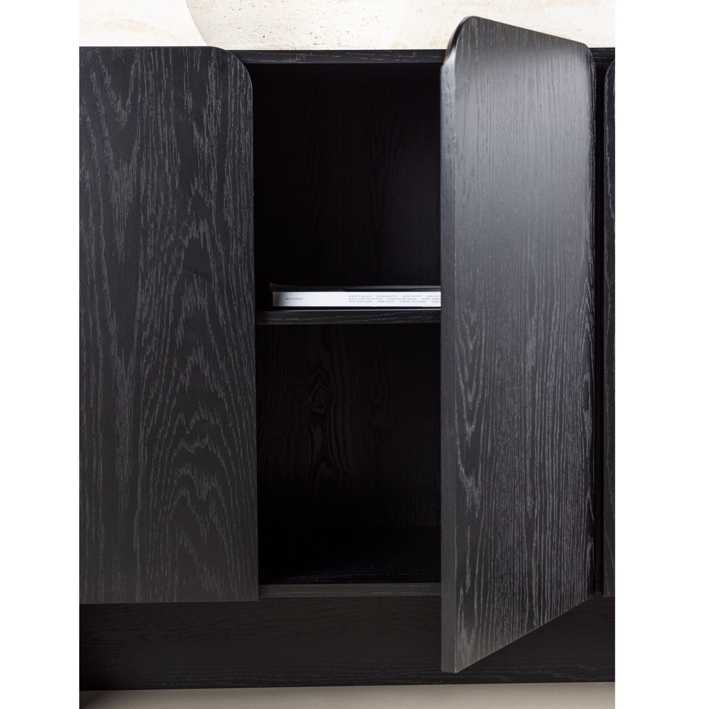 Ankara Wooden Cabinet - Black, Large   BlissVeranda