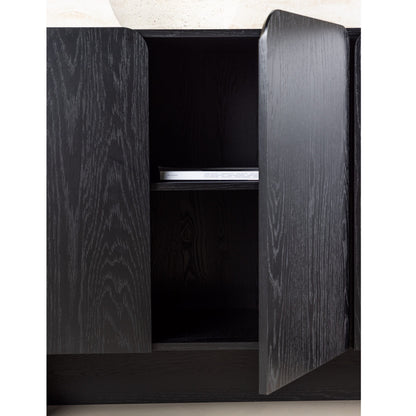 Ankara Wooden Cabinet - Black, Large   BlissVeranda
