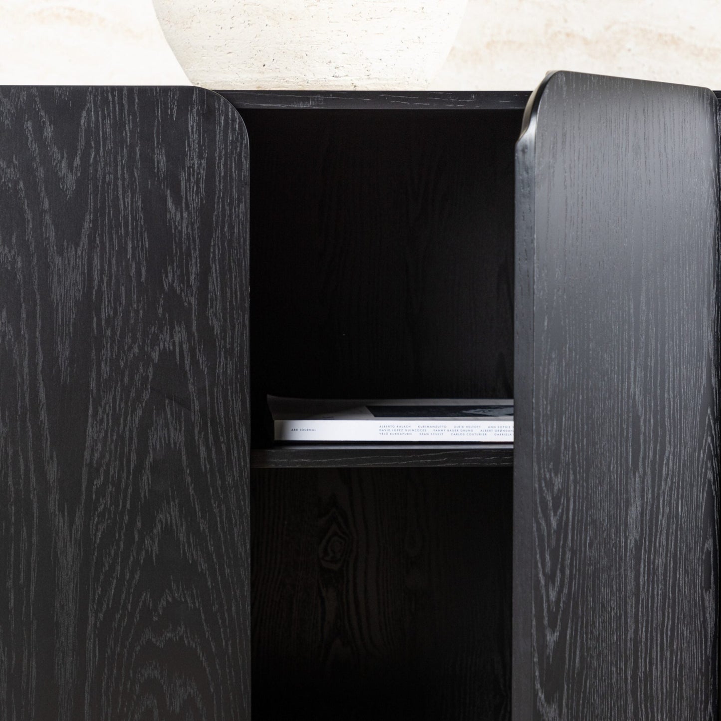 Ankara Wooden Cabinet - Black, Large   BlissVeranda