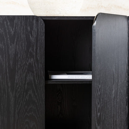 Ankara Wooden Cabinet - Black, Large   BlissVeranda