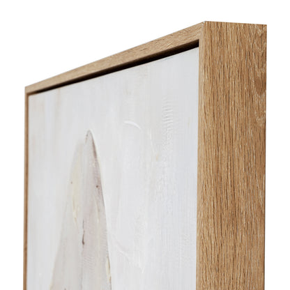 Wooden frame with a white interior