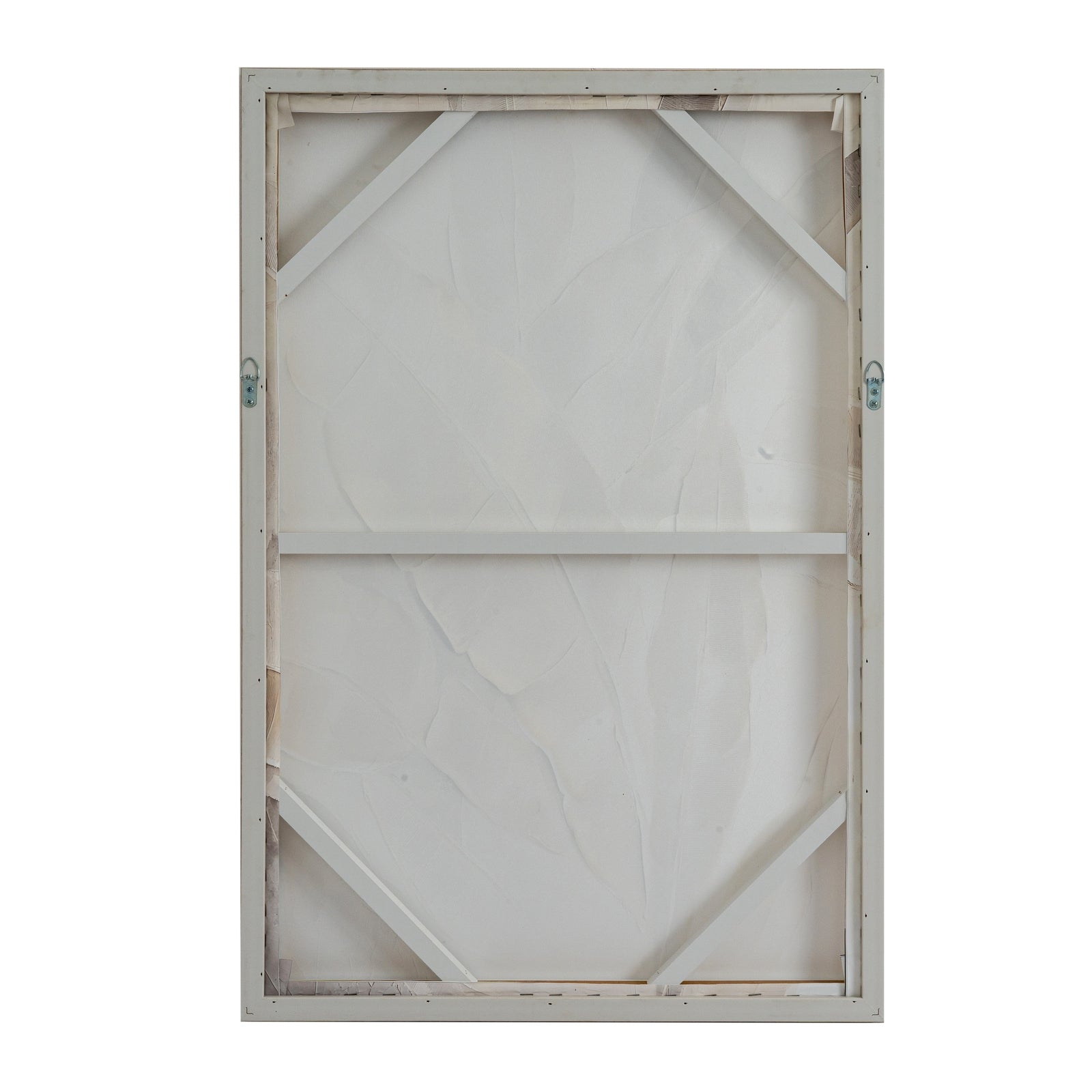 White window frame with glass on a white background