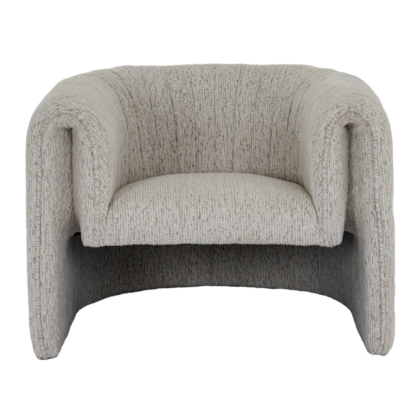 Gray textured armchair on a white background