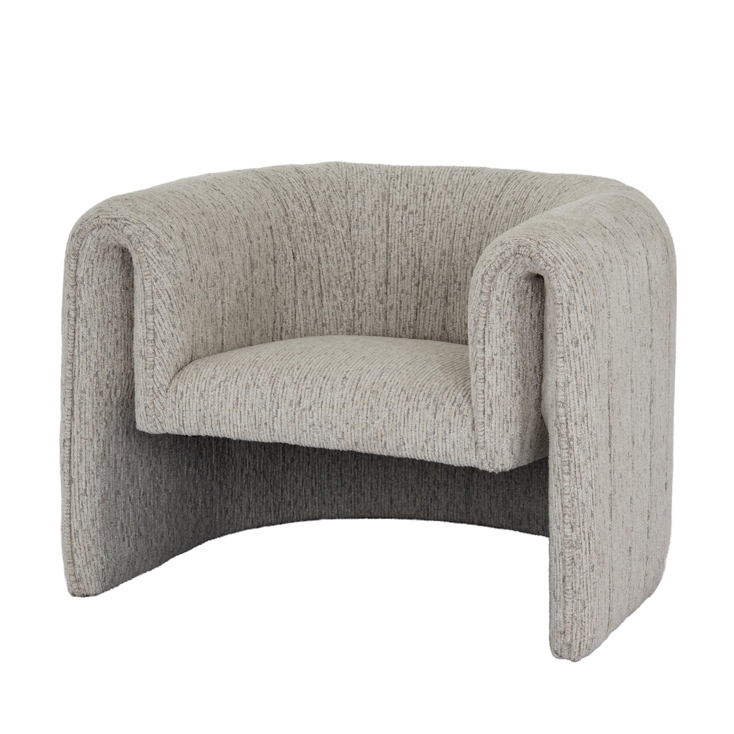 Gray textured armchair on a white background