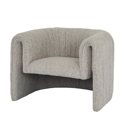 Gray textured armchair on a white background