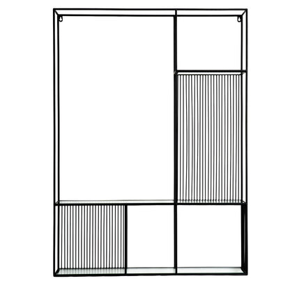 Black and white line drawing of a rectangular frame with vertical and horizontal lines.