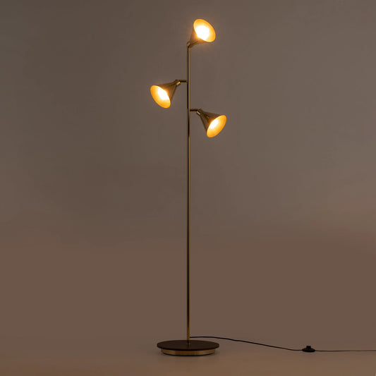 Brass cone floor lamp - BlissVeranda