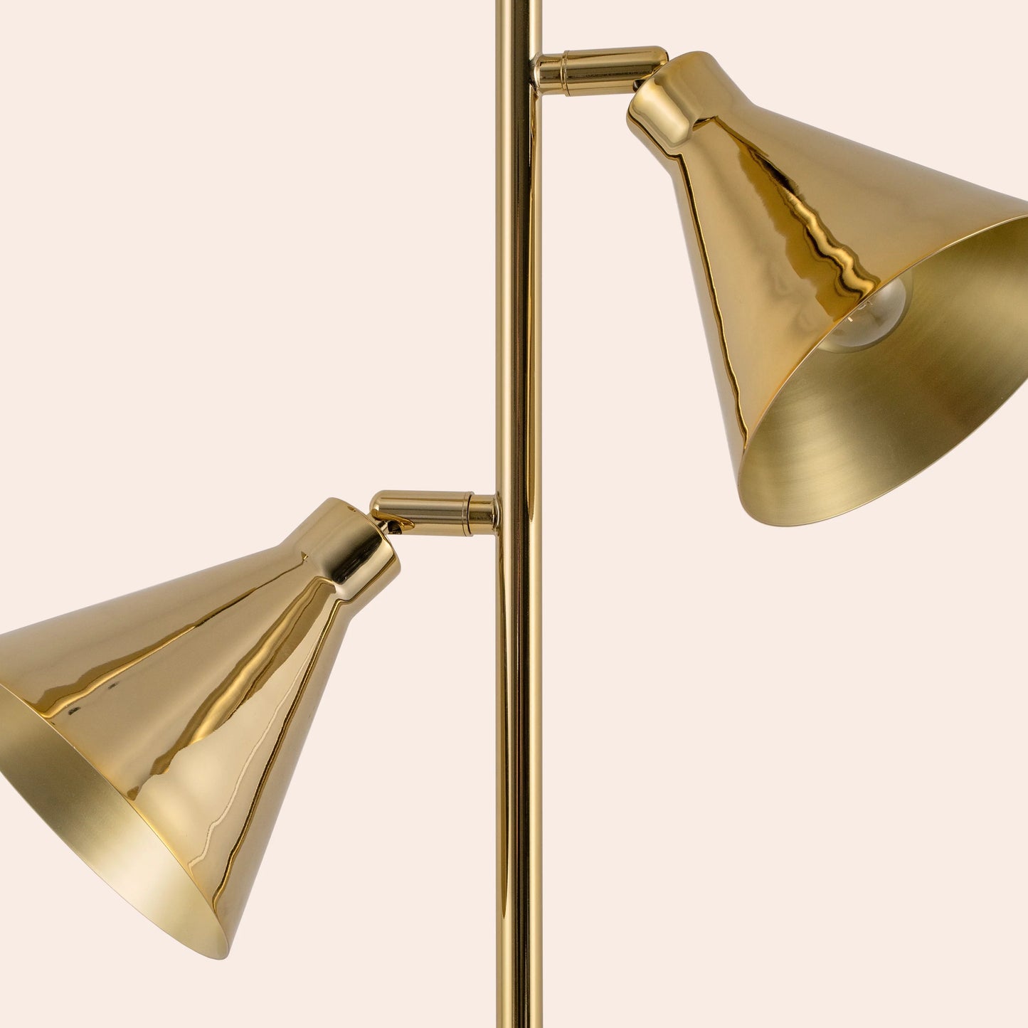 Brass cone floor lamp - BlissVeranda