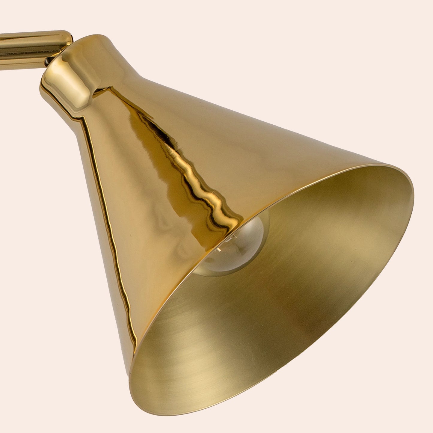 Brass cone floor lamp - BlissVeranda
