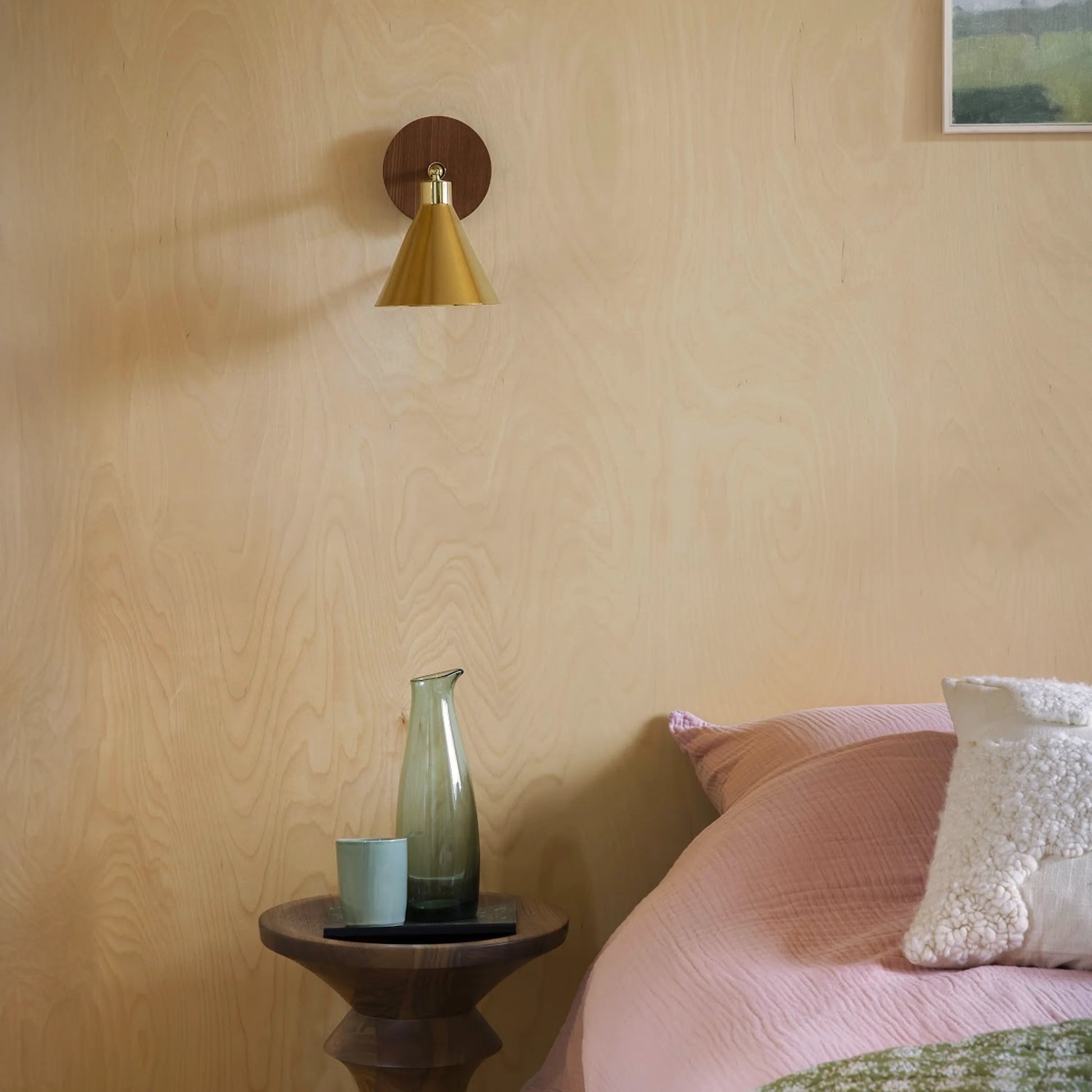 Brass cone floor lamp - BlissVeranda