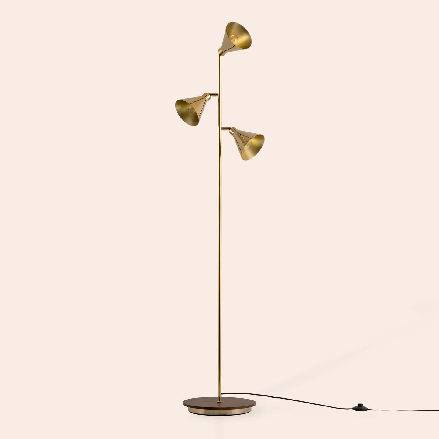Brass cone floor lamp - BlissVeranda