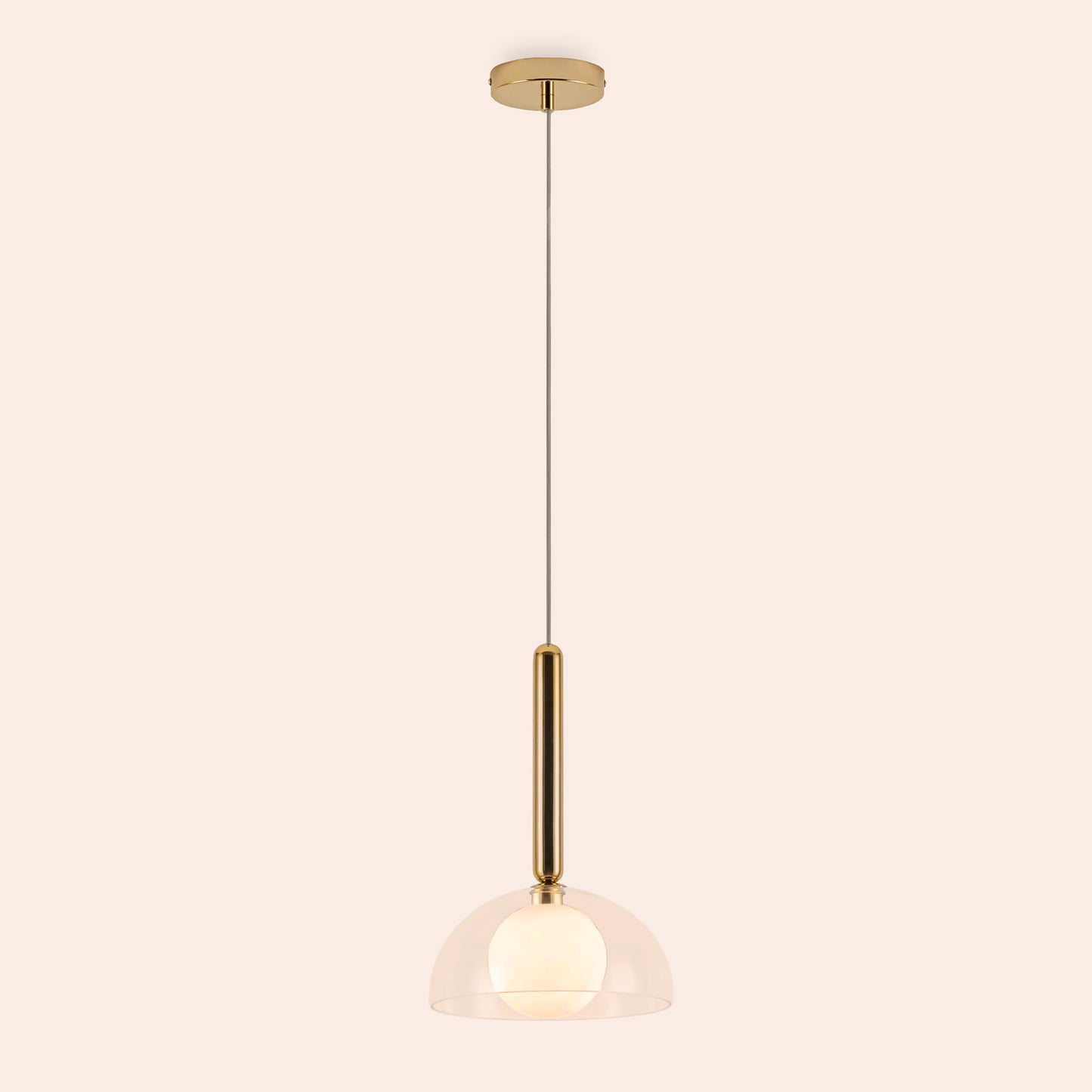 Brass dome pendant ceiling light - BlissVeranda
