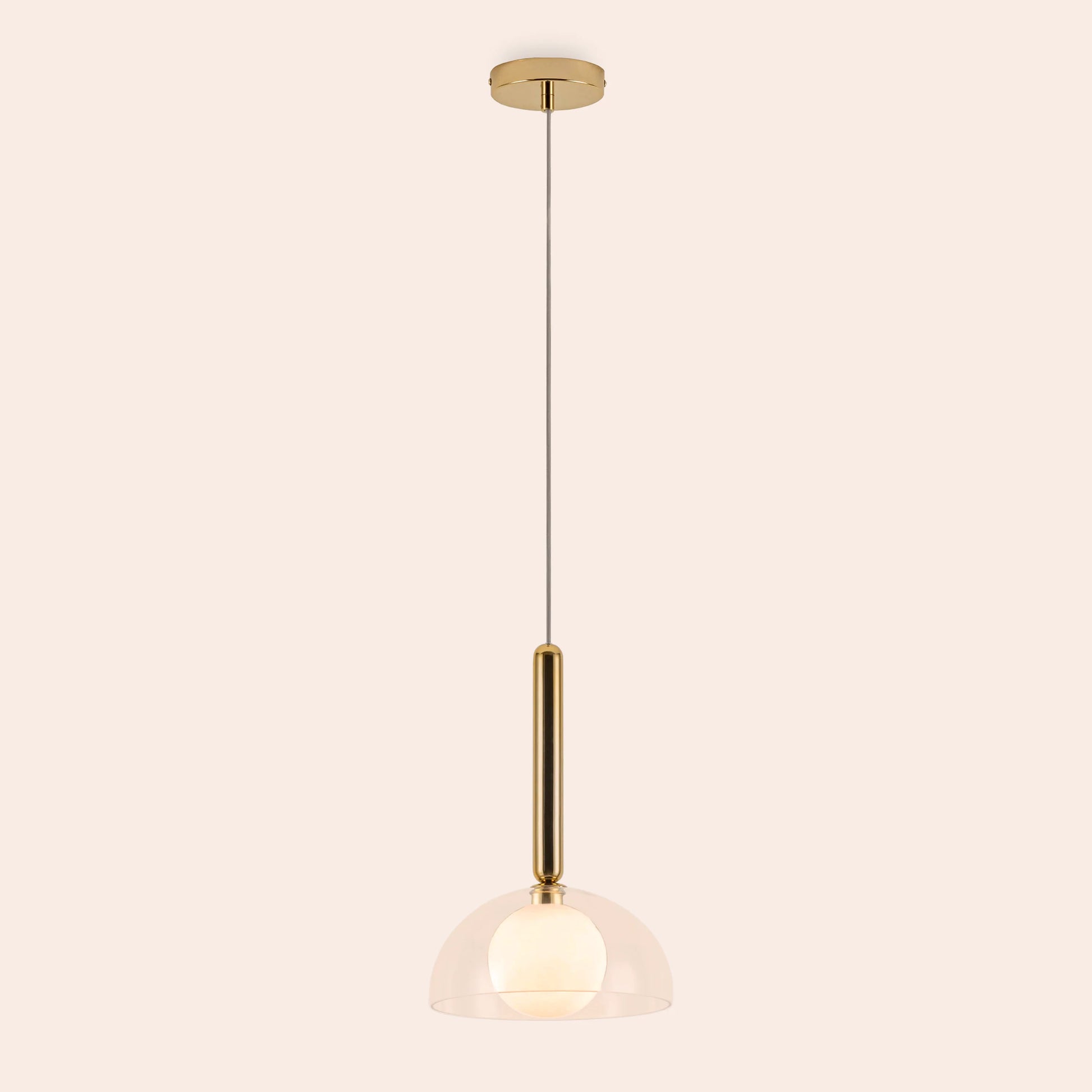 Brass dome pendant ceiling light - BlissVeranda