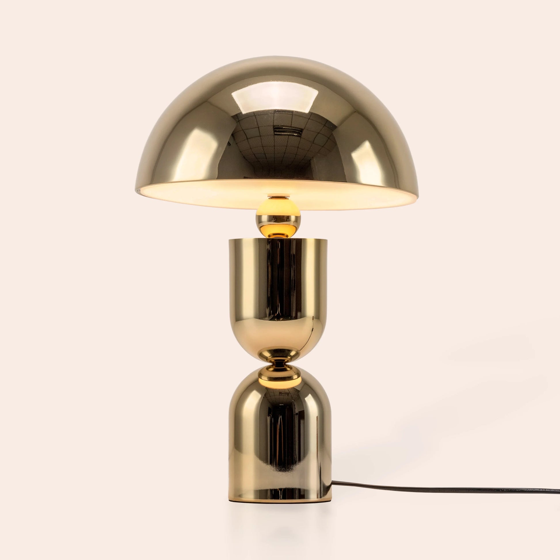 Brass dome mushroom table lamp - BlissVeranda