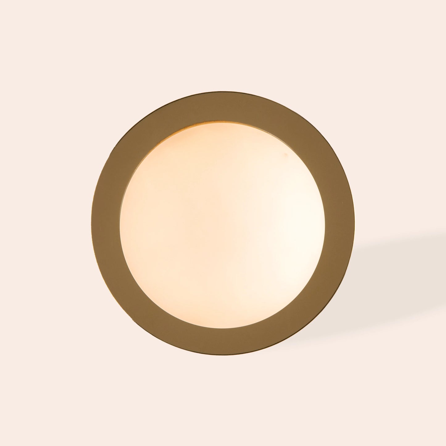 Brass opal disk cordless table lamp - BlissVeranda