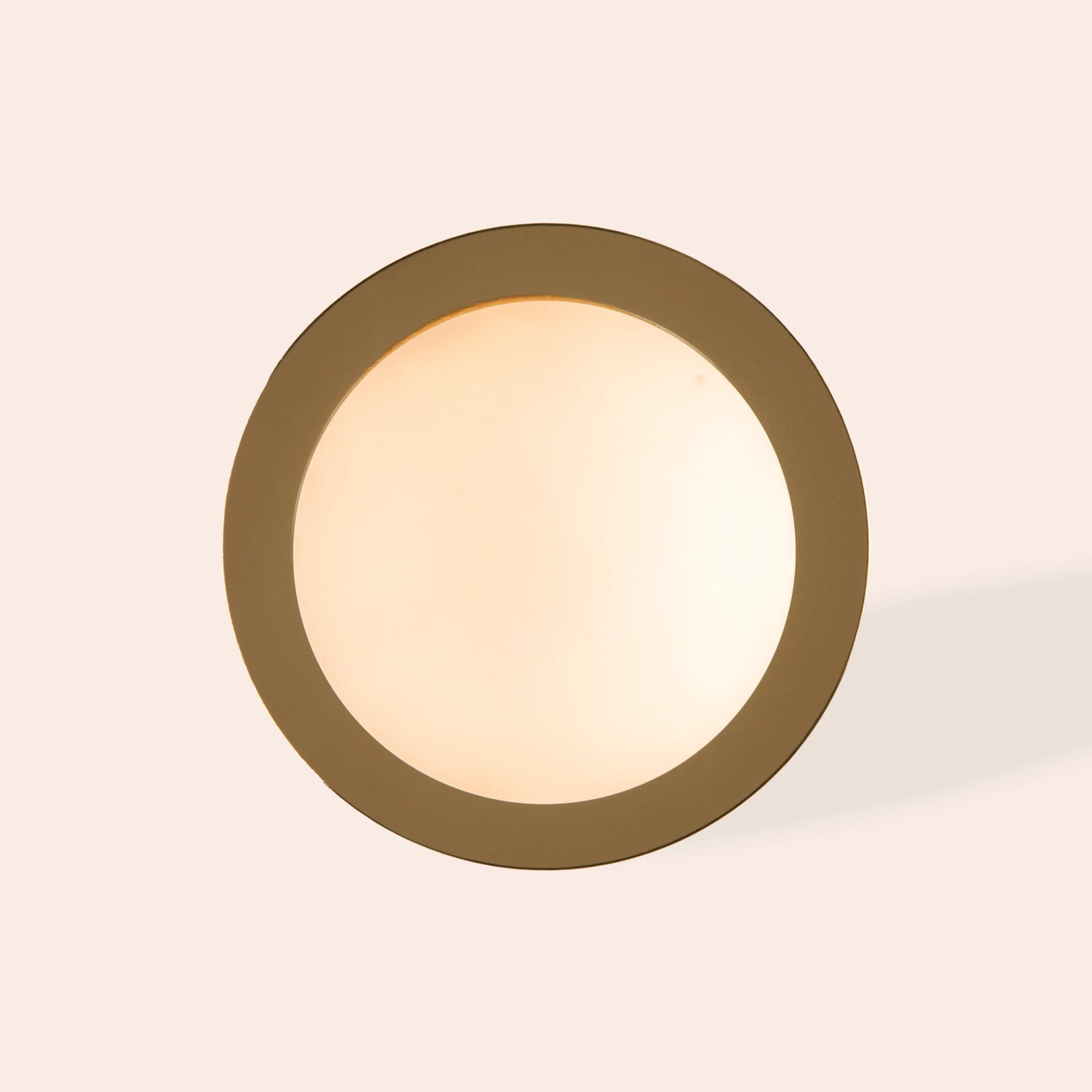 Brass opal disk cordless table lamp - BlissVeranda