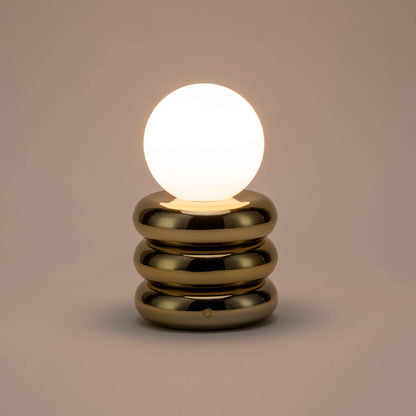 Brass tube cordless table lamp - BlissVeranda