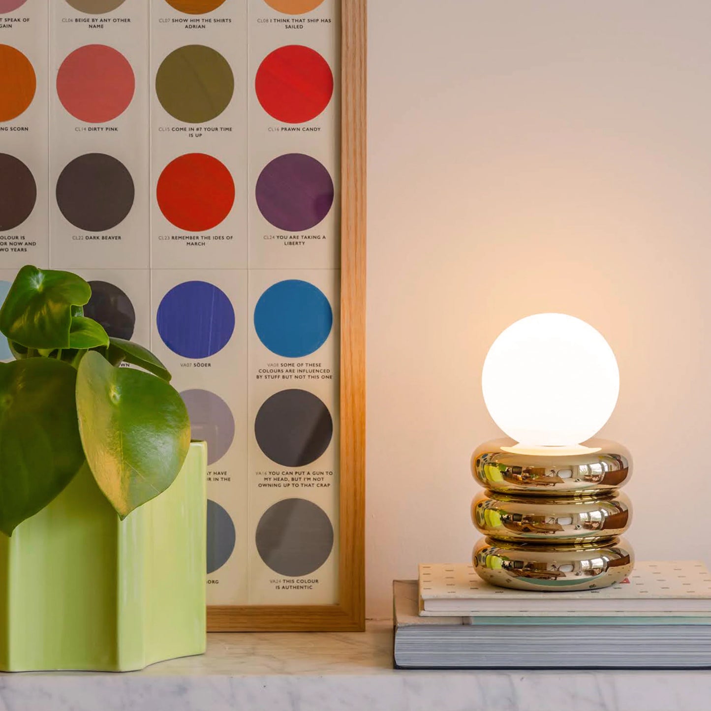 Brass tube cordless table lamp - BlissVeranda