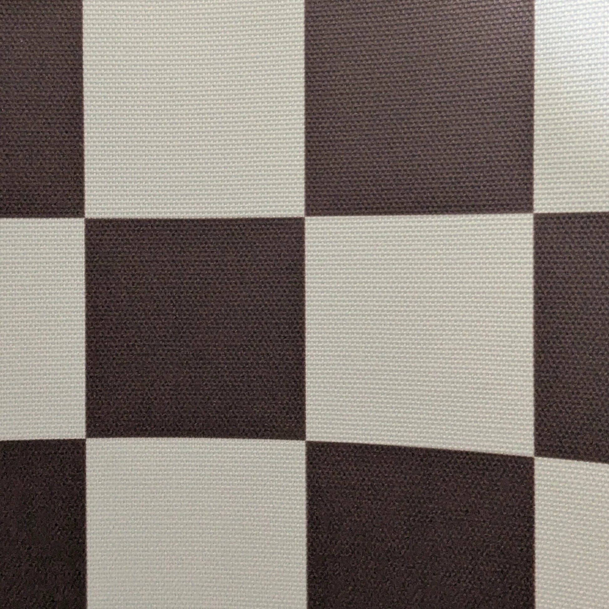 Bark brown check lined drum shade - BlissVeranda