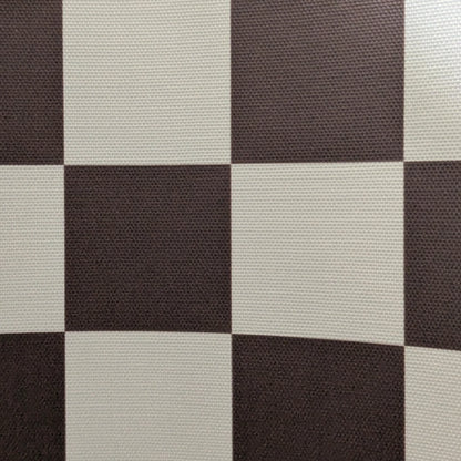 Bark brown check lined drum shade - BlissVeranda