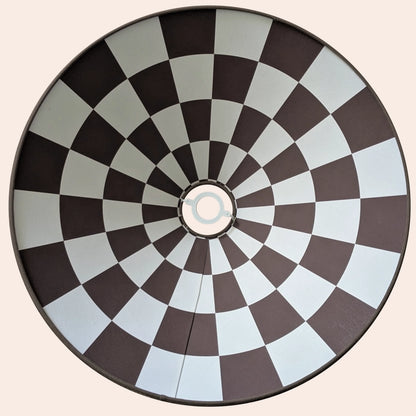Bark brown check lined cone shade - BlissVeranda