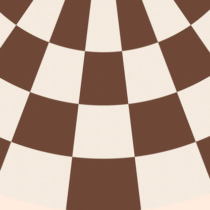 Bark brown check lined cone shade - BlissVeranda