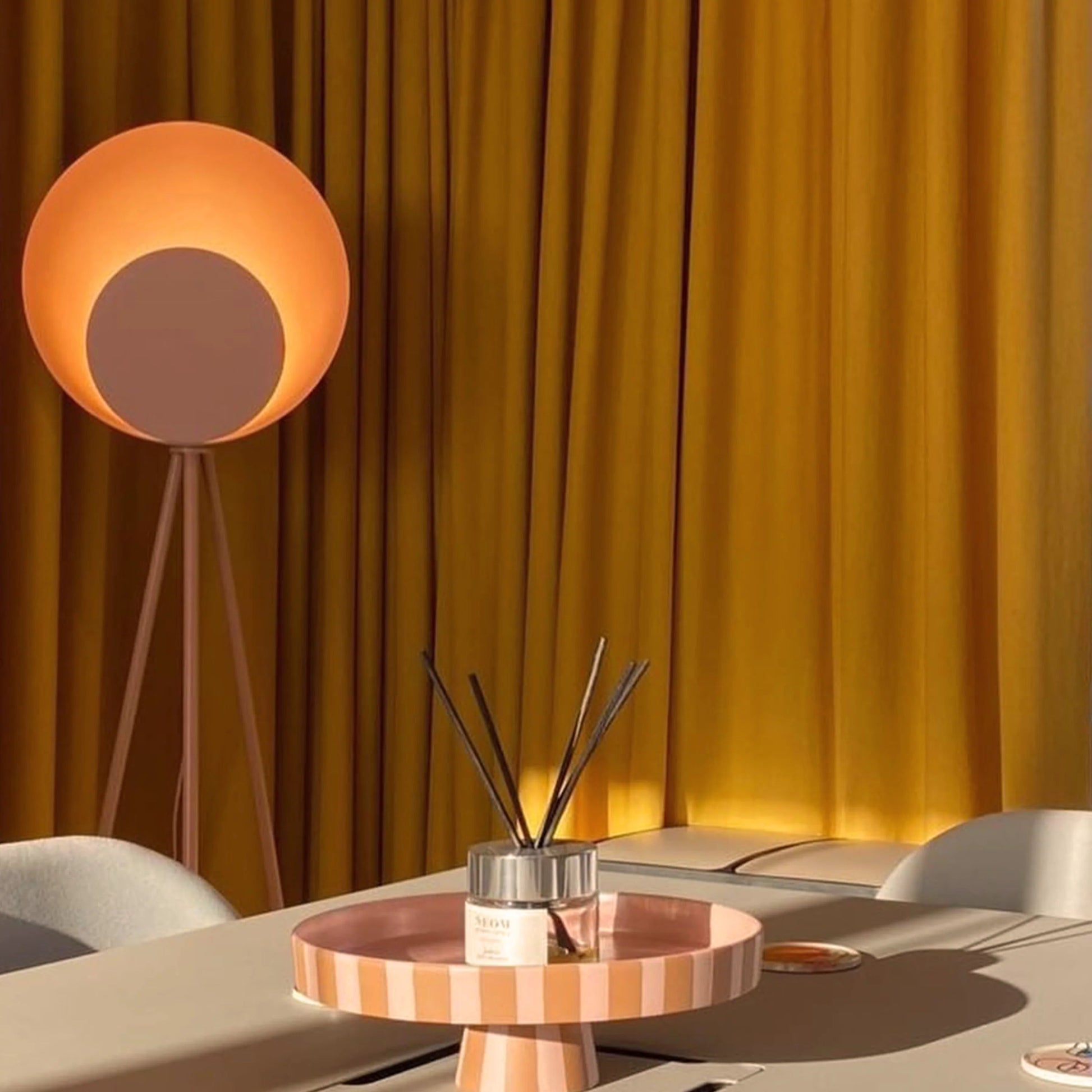 Blossom pink diffuser floor lamp  Integrated Floor Lamp BlissVeranda