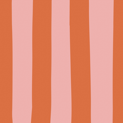Blossom Pink & peel orange striped drum shade - BlissVeranda